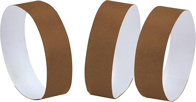 100 Pcs Wristbands, 1-100 Consecutive Numbers Waterproof Tearproof and Printable Wrist Straps Admission Bracelets Tickets (Brown)