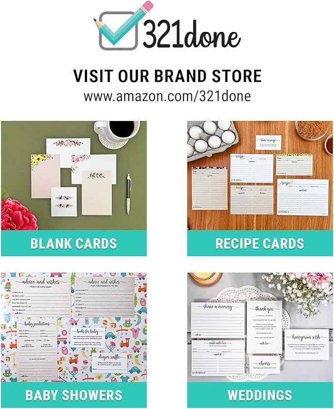 321Done 2-Pack Slim Shopping List Notepad, Made in USA - 3.7x8.5, College Ruled, Minimalist Stylish Handheld Grocery List, Store, Market, Pad for Planning, Organizing, Meal Prep - 50 Sheets per Pad