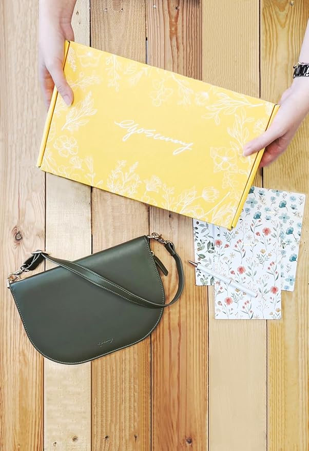 The Luna Premium Leather Journal Cover with 3 Detachable Notebooks & A Metal Ballpoint Pen - Compatible with A6 6-Ring Binder - Gift for Women - Journal Gift Set for Birthday