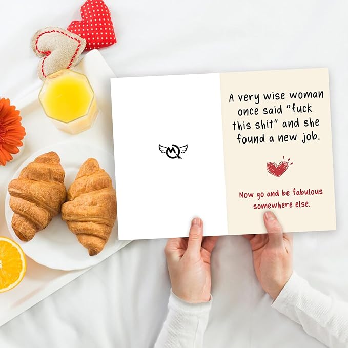 New Job Card, Funny Leaving Cards for Bestie Friend, Happy Farewell Card for Men Women, New Job Congratulate Gifts for Him Her, Coworker Leaving Gift