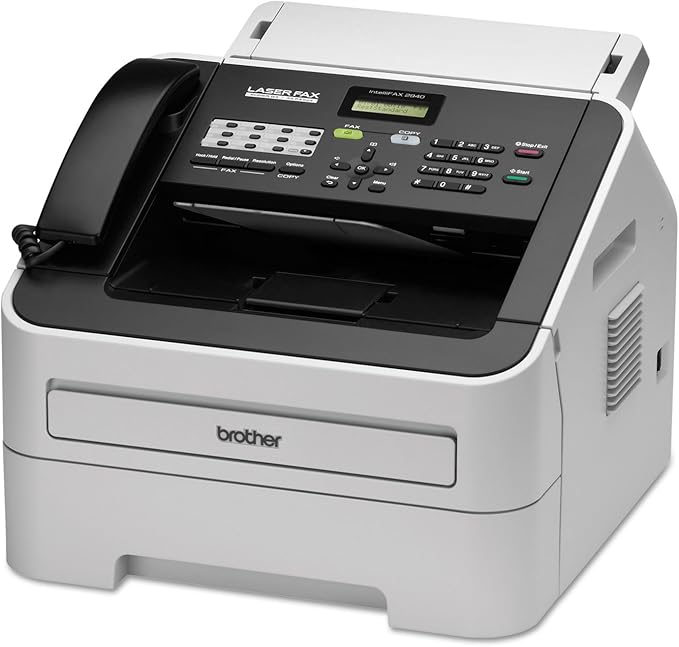 Brother Printer FAX2940 Wireless Monochrome Printer with Scanner, Copier and High-Speed Laser Fax, Black/gray