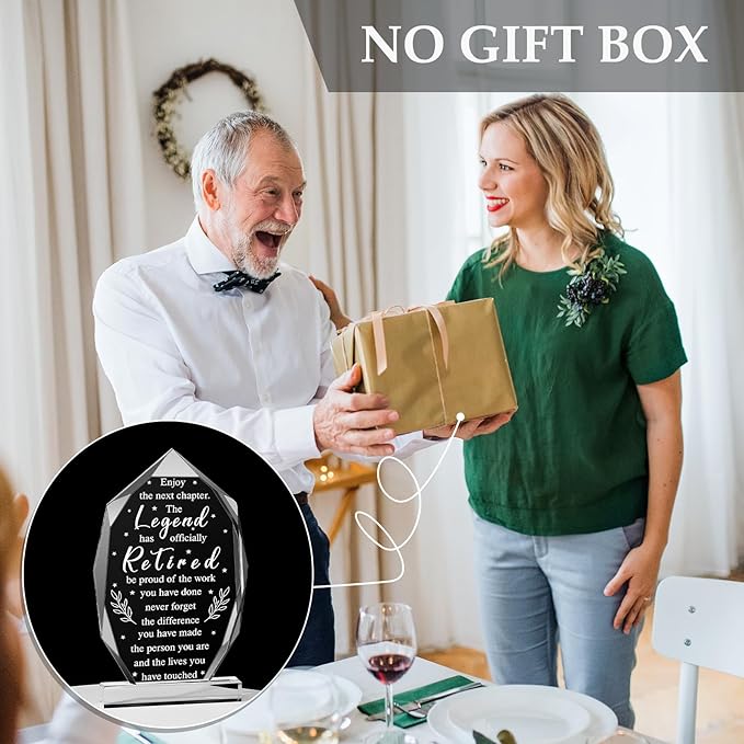 Chunful Happy Retirement Gifts for Men Women Never Understand the Difference You Made Keepsake and Paperweight Retirement Plaque Inspirational Gifts for Retired Teacher Nurse(Vintage Style)