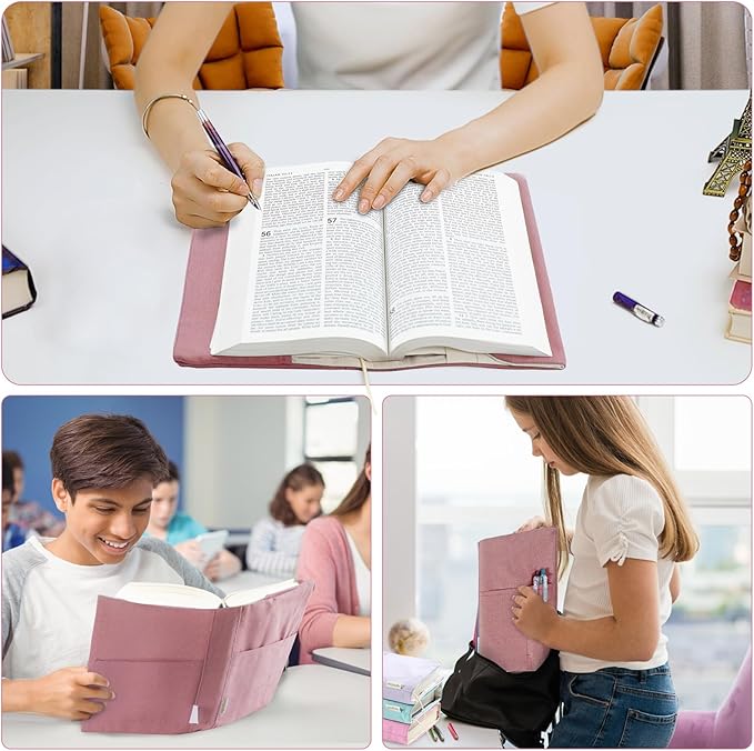 Canvas Book Covers, Washable Book Protector, Book Cover for Paperback Novels, Adjustable Book Cover for Hardcover with Pockets for Pen, Soft Cover Books, Book Lovers Gifts