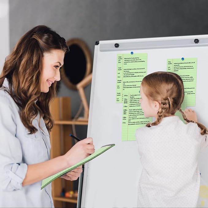 Utron 6 PCS Small Legal Pads 5x8 Green, Narrow Ruled Small Note Pads 5x8, Micro Perforated Writing Pad, College Ruled Legal Notepads 5x8 for Study, Office, To-Do Lists(30 Sheets/Small Notepad)