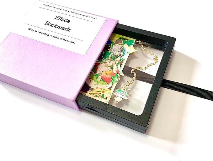 Metal Bookmarks - Genshin Impact Nahida Brass Bookmarks with 3D Display Box for Women Men Sisters Friends - Perfect Birthday Gifts for Book Lovers