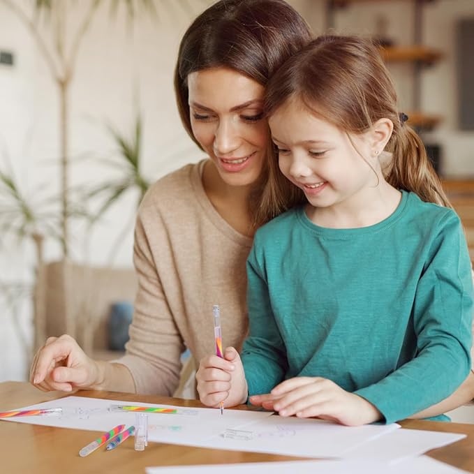 12 Pack Mixing of 3 Colors Rainbow Gel Pens Color Changing Ballpoint Pen Neon Pens Set for Adults Coloring Books Drawing Doodling Anime Scrapbooking Notes