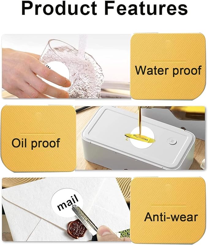 2 x 2 Round Thermal Labels, 2 inch Round Thermal Sticker Labels for Business and Home, for Label Printer, for M110/M220/M221 Label Maker,140 Labels for Printer, White