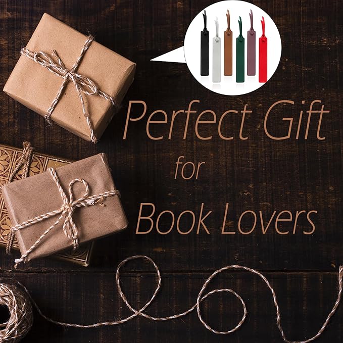 6PCs Bookmark, Leather Bookmarks with Leather Rope, Page Markers Reading Gifts for Women, Readers, Book Mark for Book Lovers by HNQCPCVU