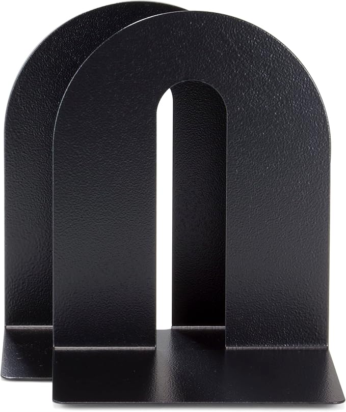 Officemate® OIC® Magnetic Heavy-Duty Bookends, 10" x 8" x 8", Black, Set Of 2