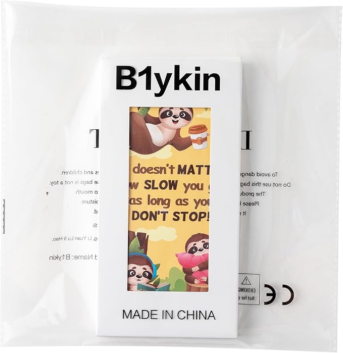 B1ykin Sticky Notes Set - Cartoon Theme Cute Self-Stick Notes Pad Teacher Appreciation Gifts, Self-Adhesive Writing Memo Pages Sticky to Do Notepad for Kids Employee School Office (Sloth)