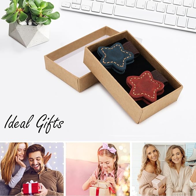 2pcs Magnetic Leather Bookmarks, Handmade Magnet Bookmark Clips, Suitable for Women, Men, Students,Teachers and Other Reading Enthusiasts, Gifts Set for Book Lovers