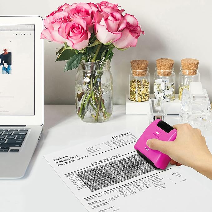 Plus Guard Your ID Wide Roller Stamp, Pink