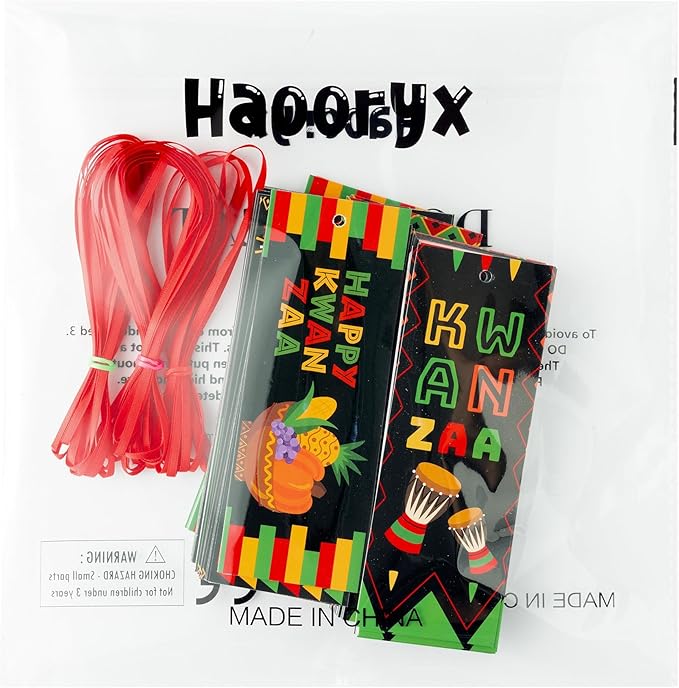 Haooryx African Kwanzaa DIY Bookmarks - 120Pcs Kwanzaa Bookmarks Happy Kwanzaa Bookmarks African Traditional Heritage Kwanzaa Festival Book Marks Kwanzaa Party Celebrates Classroom Inspirational