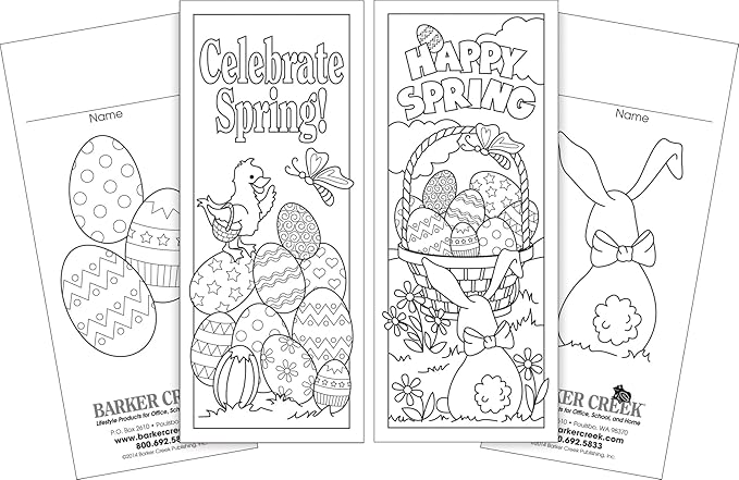 BARKER CREEK Bookmark Set, Color Me! Celebrate The Year Bookmark, Celebrate the Seasons and Special Occassions with this Set of 360 Bookmarks (30 Each of 12 Designs), Designed to be Colored (3575)