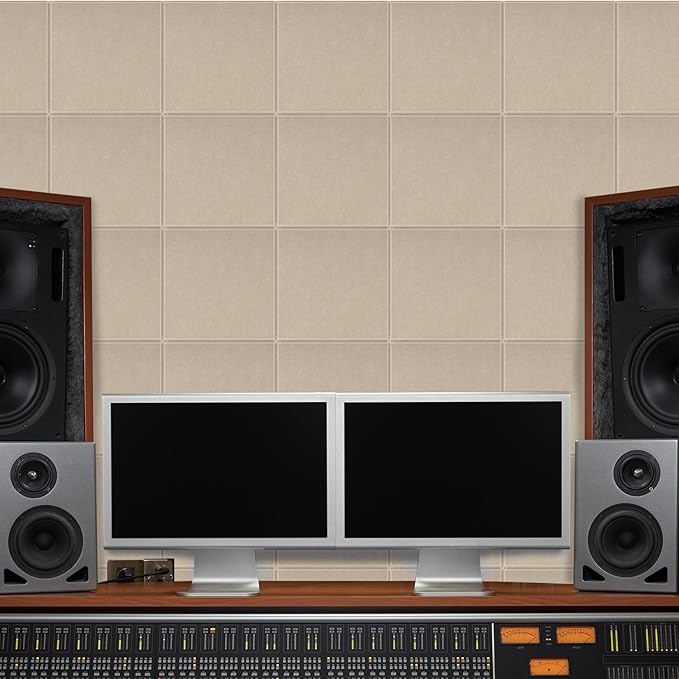 DOLLAR BOSS Large Cork Board for Wall 48" x 36" x 0.5" Bulletin Board 12 Packs Black Cork Board Tiles Self Adhesive Felt Wall Tiles with Pushpins, Corkboard for Office Pin Board Tack Board, Latte