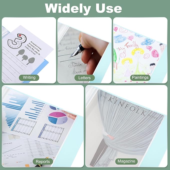 M&G 40-Pocket Binder with PP Plastic Sleeves A4(Blue), Art Portfolio Folder with Clear Sheet Protectors, Display 80 Pages for Organizing Documents, 310x235x26mm