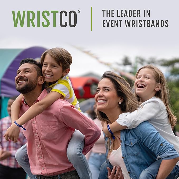 Wristco 100 Copper Cloth Event Wristbands – Plastic Closure to Prevent Transfer or Reuse – Premium-Grade Fabric Bracelets for Party Entry, Summer Camp, VIP Identification, Drink Ticket ID