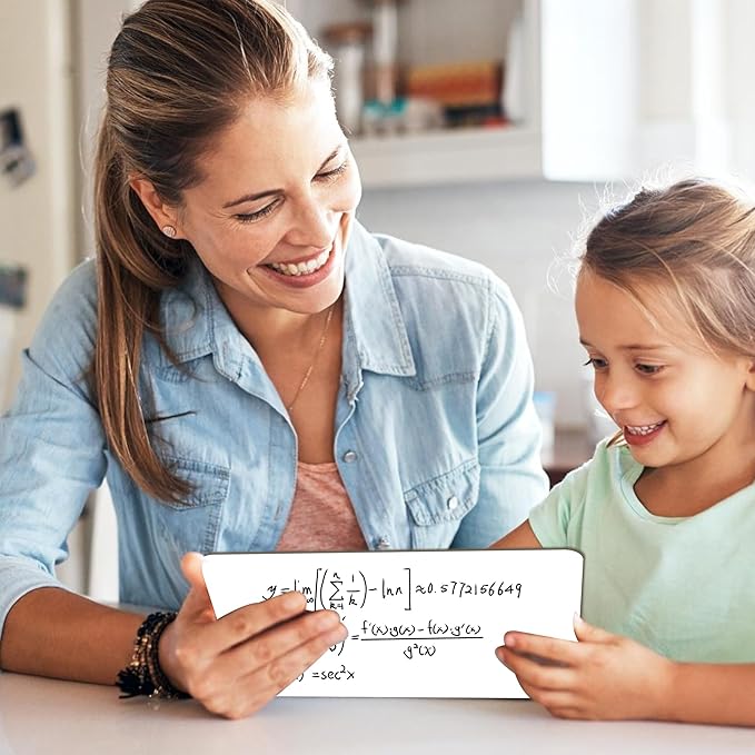 Set of 12 Small White Board Dry Erase Boards Classroom Pack 9" x12” Double Sided Personal Whiteboards for Students Teachers School Supplies Lapboards Mini Whiteboard Erasers Incl and Colors Pens