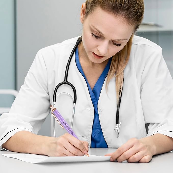 Appreciation Ballpoint Pen Set, Black Ink 1.0mm Fancy Inspirational Pens Gifts Motivational Thank You Gifts for Women Employee Coworker Teacher School Office Office