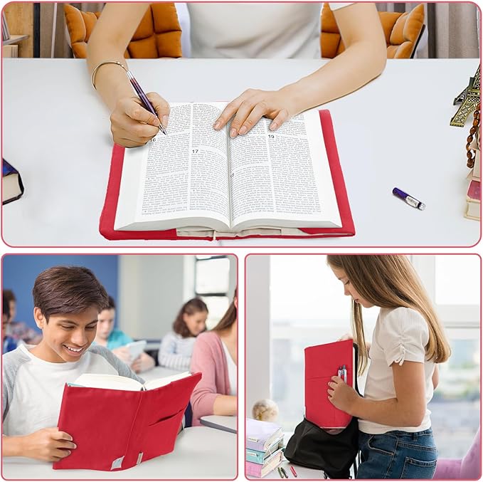 Canvas Book Covers, Washable Book Protector, Book Cover for Paperback Novels, Adjustable Book Cover for Hardcover with Pockets for Pen, Soft Cover Books, Book Lovers Gifts