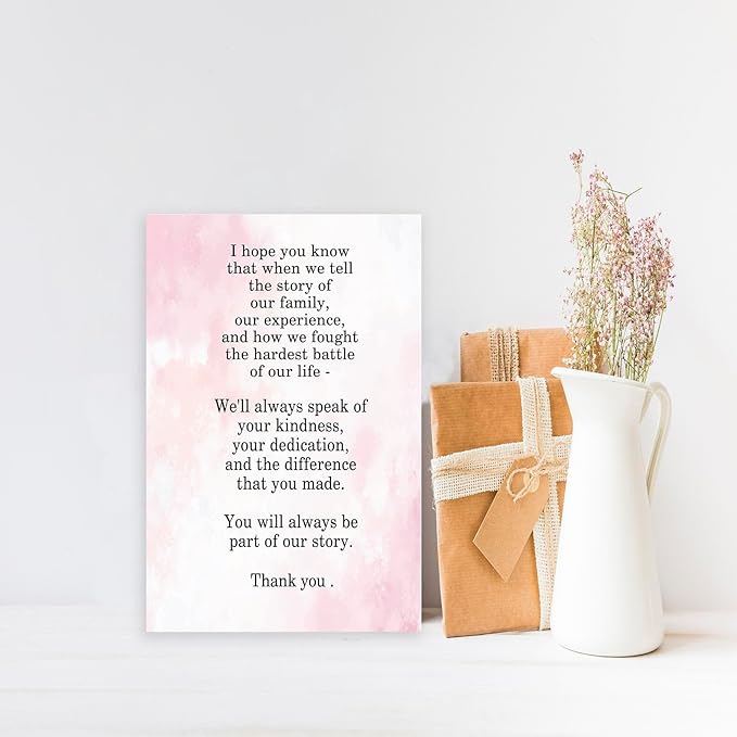 OJsensai Sweet Thank You Card for Doctor Nurse, Appreciation Gifts for Hospital Staff, You Will Always Be Part of Our Story