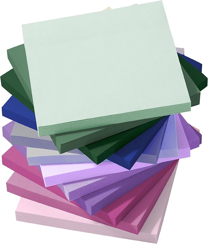 Mr. Pen- Sticky Notes, 3”x3”, 12 Pads, Mute Colors Sticky Notes, Sticky Note, Self-Stick Note Pads, Sticky Pads Sticky Notes Aesthetic, Colorful Sticky Notes, Sticky Notes Bulk Sticky Notes