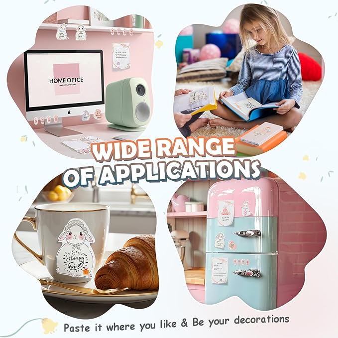 Hommie Cute Sticky Notes, Sticky Notes Set Planner Dividers Self-Stick Notes Pads Animal Divider Tabs Bundle Writing Memo for Home Office School Supplies