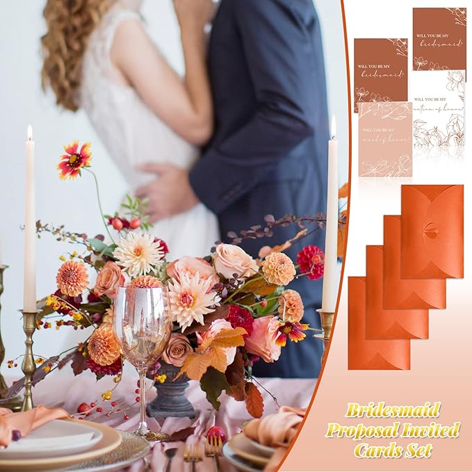 Spakon 16 Pcs Will You Be My Bridesmaid Cards with Envelopes Watercolor Greenery Floral Bridal Proposal Maid of Honor Matron of Honor Invited Favor for Bridal Shower Wedding (Elegant Flower)