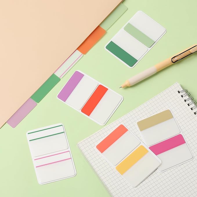 Mr. Pen- Sticky Index Tabs, 500 Pcs, 21 Sets, Colorful Sticky Tabs for Notebooks, Page Markers, Page Tabs for Binders, Page Tabs Sticky Tabs for Books, Notebook Tabs, Book Sticky Tabs for Notebooks