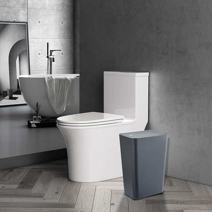 SHPMXUPW 3 Pack Bathroom Small Trash Can with Lid,10L / 2.6 Gallon Slim Garbage Bin Wastebasket with Pop-Up Lid for Bedroom, Office, Kitchen, Craft Room, Fits Under Desk/Cabinet/Sink