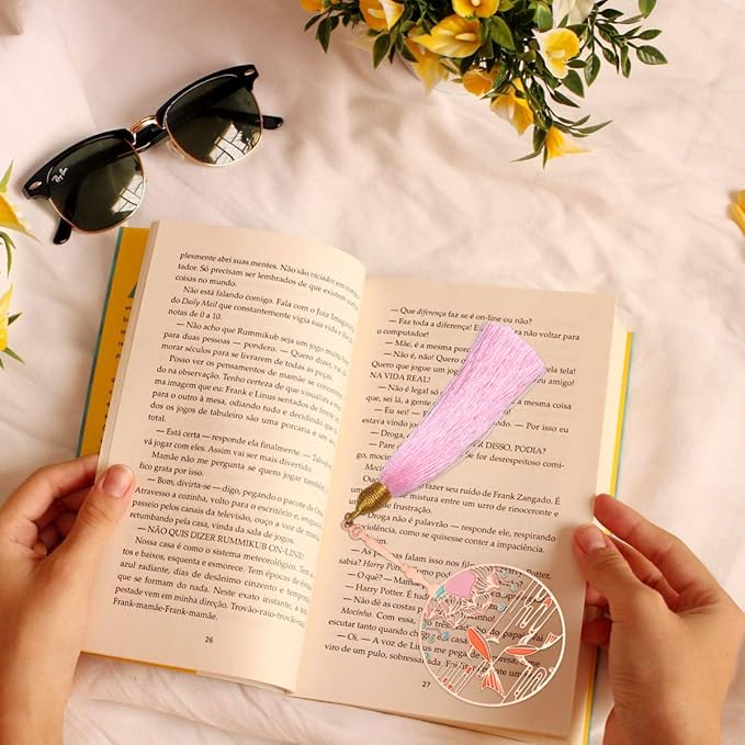TOYANDONA Retro Bookmarks Brass Bookmarks Metal Retro Bookmarks Chinese Metal Bookmarks Chinese Rose Gold Bookmark Gold Plated Bookmark Book Manager Magnet Bookmarks Label Tassel