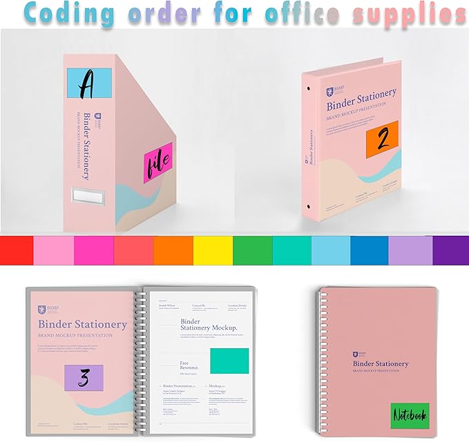 240 PCS Colored Labels Stickers 3 x 2 Inch Rectangular Moving Labels 8 Colors Large Color Coding Labels - Light Color