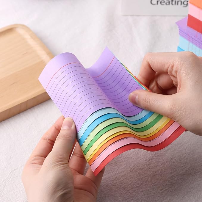 Koogel 500PCS Ruled Index Cards, 3 x 5 Inch Neon Color Flash Cards Note Cards Lined Index Cards Study Cards for School Office Learning