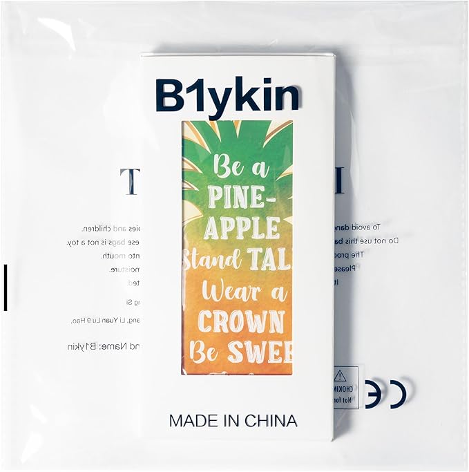 B1ykin Sticky Notes Set - Cartoon Theme Cute Self-Stick Notes Pad Teacher Appreciation Gifts, Self-Adhesive Writing Memo Pages Sticky to Do Notepad for Kids Employee School Office (Pineapple)