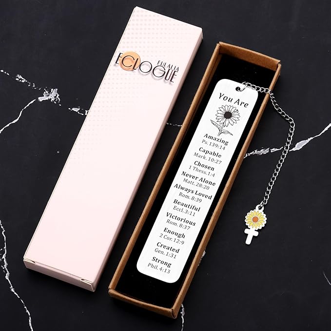 Stocking Stuffers for Women, Stocking Stuffers for Girls, Baptism Gifts for Girl, Confirmation Gifts for Teen Girls, First Communion Gifts for Girls Religious Bible Bookmark Christian Gifts for Women
