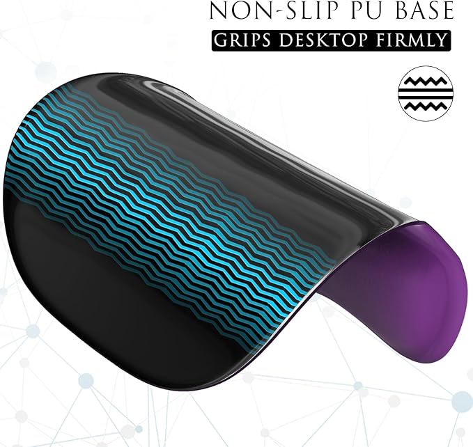 MROCO Ergonomic Mouse Pad with Gel Wrist Rest, Comfortable Mousepad with Smooth Wrist Support Surface and Non-Slip PU Base for Pain Relief, Computer, Laptop, Office & Home, 9.4 x 8.1 in, Violet Purple