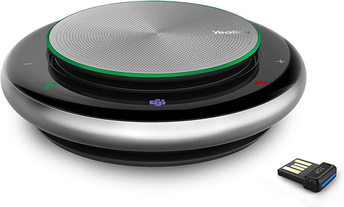 Yealink Bluetooth Speakerphone Conference Microphone Teams-Certified CP900 Enhanced Noise Reduction Algorithm Home Office 360° Voice Pickup