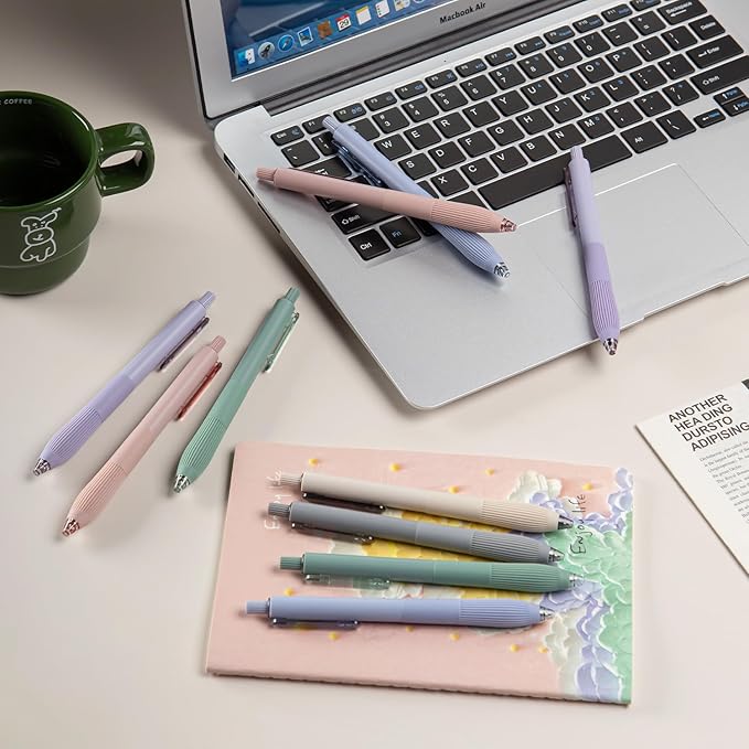 Linbsunne Gel Pens Black Ink Pens for Office 0.5mm Fine Point Pens Smooth Writing Retractable Work Pen (18-count)