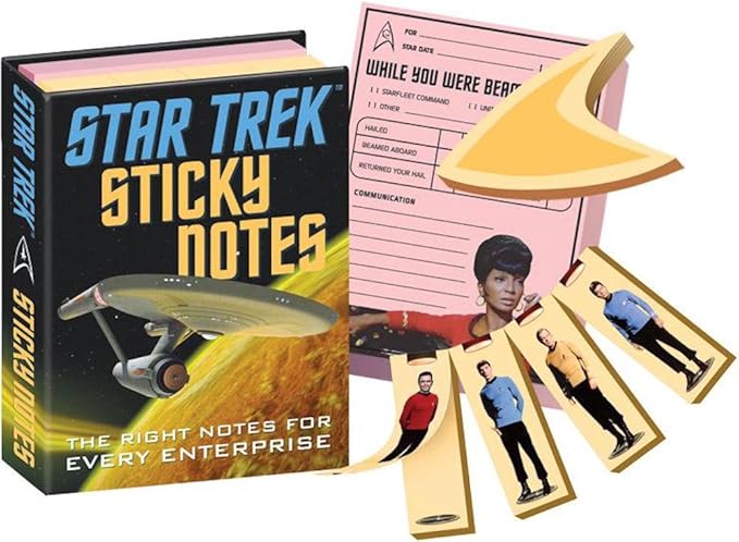 The Unemployed Philosophers Guild Star Trek Sticky Notes Booklet - Officially Licensed 3.25" by 4.25" Booklet with Self-Sticky Individual Notes