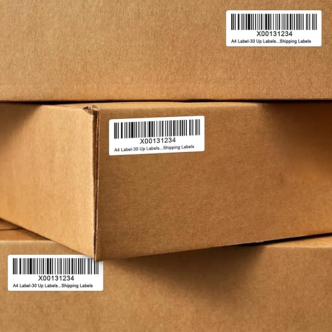 3000 Labels 30-up 1" x2-5/8 Shipping Address Barcode Labels for Laser & Inkjet Printers, Risepekt 100 Sheets 30 Up Labels 1x2.625 on US Letter, 30 per Sheet Return Address Labels, 30 per Page Labels
