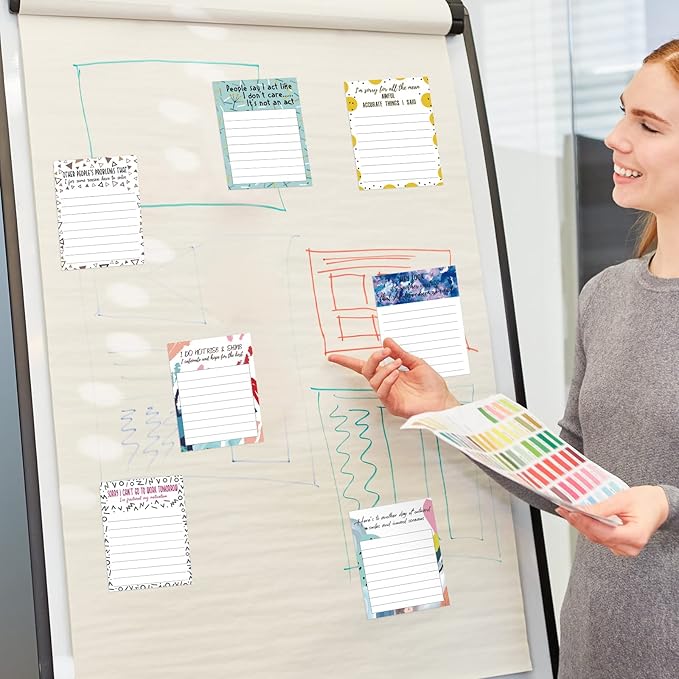 Funny Notepads with Sayings Sticky Funny Office Supplies to Do List Sarcastic Work Assorted Notepad for Workers, 12 Designs, 3 x 3.93 Inch(Cute Style)