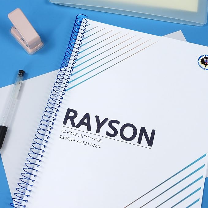 Rayson 15.9mm Spiral Metal Coil for Binding, 4:1 Pitch, 48-Loops, 5/8" Metal Coils Binding 140 Sheets Capacity, Multicolor & Pack of 100