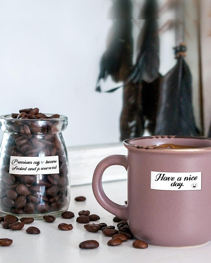 iEager Label Maker Tape, 15mm x 6m, White Continue Sticker Thermal Paper, Household Storage Labels for D30 Label Maker, Self-Adhesive Label Tape, Set of 3