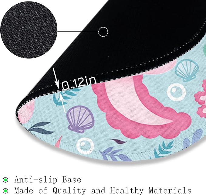 Cute Axolotls Round Mouse Pad, Small Mousepad for Laptop Gaming Women, with Stitched Edge Non-Slip Rubber Base, Cute Home Office Decor Desk Accessories Office Supplies Gift for Women Teen Girls