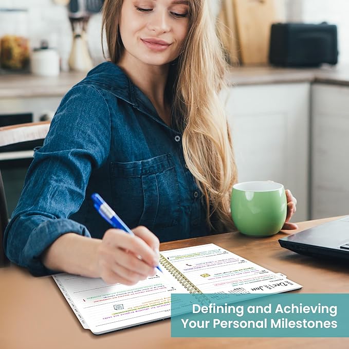 2026 Planner, Weekly and Monthly Planner for Women, January 2026 to December 2026, Pretty Hardcover 2026 Calendar Planner Book with Tabs, Inner Pocket, Spiral Bound, Perfect Office Home School Supplies - 6.3" x 8.5", Painted Horizon