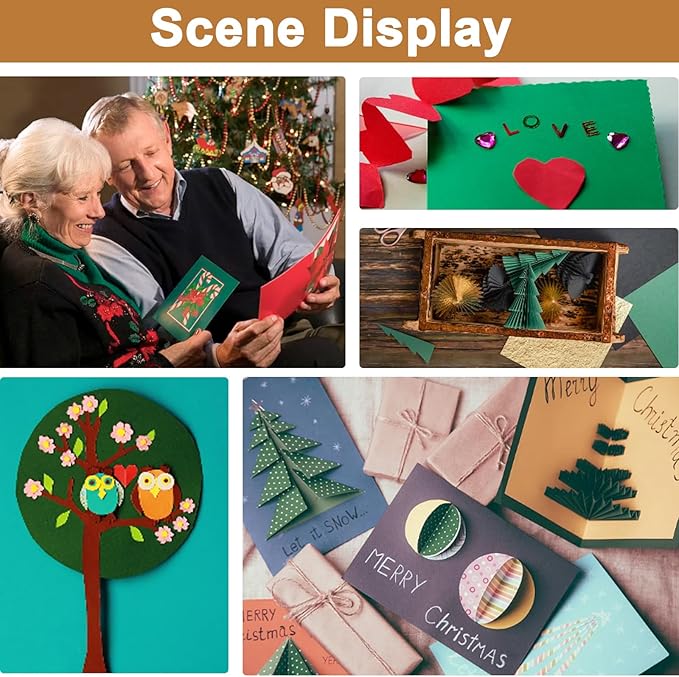 40 Sheets Dark Green Cardstock 8.5 x 11 Crafts Paper, 200gsm/75lb Premium Christmas Green Card Stock for Cards Making, Greeting Cards, School, Menus, Birthday Decorations, Office