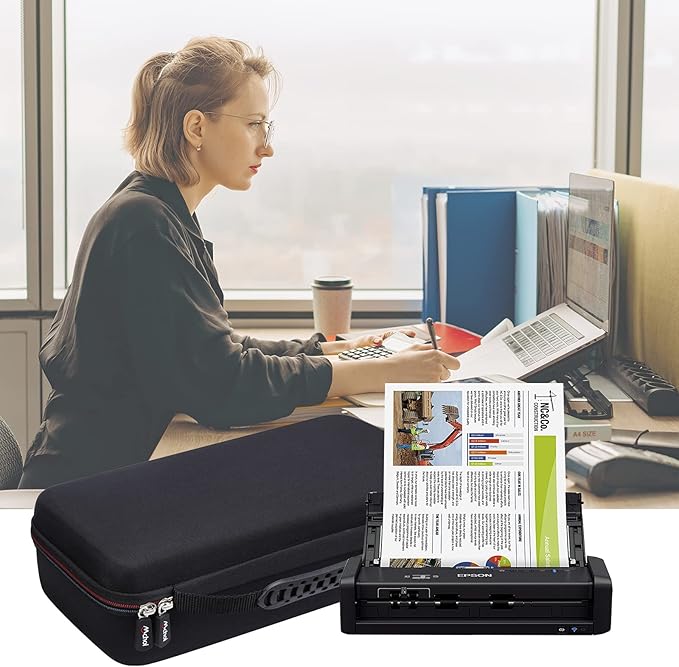 Mchoi Hard Portable Case Compatible with Epson Workforce ES-300W/ES-200/ES-300WR Wireless Color Portable Document Scanner