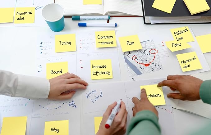 (8 Pack) Sticky Notes 3x3 in Canary Yellow, Clean Removal, Recyclable, Self-Stick Pads, Easy to Post for Home, Office, Notebook