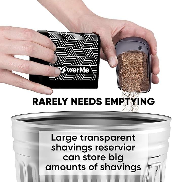 Electric Pencil Sharpener - Pencil Sharpener Battery Powered for Kids, School, Home, Office, Classroom, Artists – Battery Operated Pencil Sharpener For Colored Pencils, Ideal For No. 2 (Black)