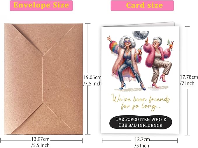 Birthday Cards for Women Funny, Best Friend Cards for Women, Happy Birthday Card for Friend, Birthday Cards for Sister, Sassy Birthday Cards for Women, Funny Friendship Birthday Cards for Bestie